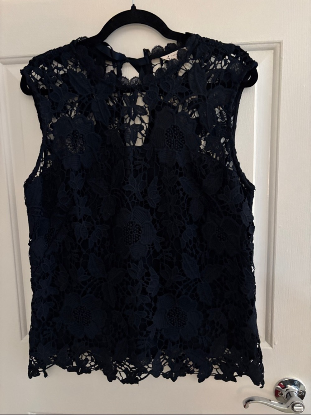 Nanette Lepore Navy Floral Lace Crochet Camisole
